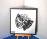 Cumpara ieftin Tablou relief pewter, tehnica mixta, 100% hand made - UNICAT- Sven Lindstrom, Statuete