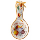 Cumpara ieftin Suport lingura ceramica multicolora Legume cm 11,5 x 24,5 H