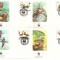!!! COREEA NORD - LOT 4 FDC RATA MANDARIN - 1987