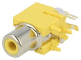 Soclu RCA 90&deg; THT Nichelat pentru PCB