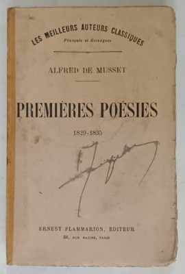 ALFRED DE MUSSET , PREMIERS POESIES 1829 - 1835 , APARUTA 1930 , COTOR LIPIT CU SCOTCH foto
