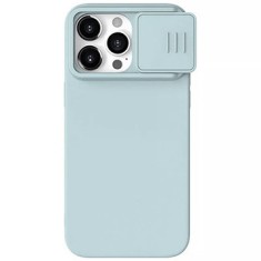 Husa iPhone 15 Pro Nillkin CamShield Silky MagSafe, albastru foto