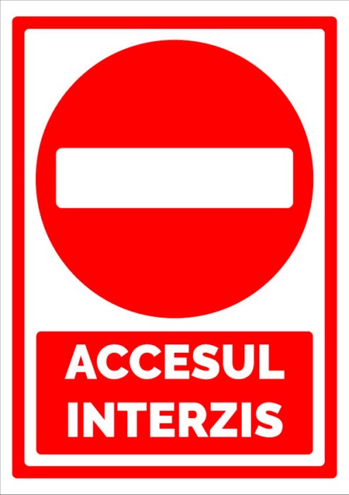 Semn pentru acces interzis
