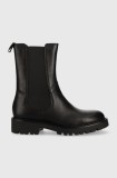 Vagabond Shoemakers ghete chelsea de piele Kenova femei, culoarea negru, cu toc plat