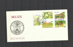 BELIZE 1989 FAUNA ANIMALE SALBATICE FDC foto