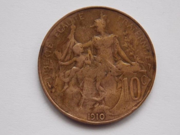 10 CENTIMES 1910 FRANTA