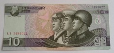 B11 - Bancnota foarte veche - Coreea de nord - 10 won - 2002