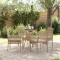 vidaXL Set de masă pentru grădină 5 pcs Bej Rattan poli 3334950