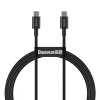 Cablu de date Type-C Baseus Fast Charge 100W, 1m, negru, CATYS-B01
