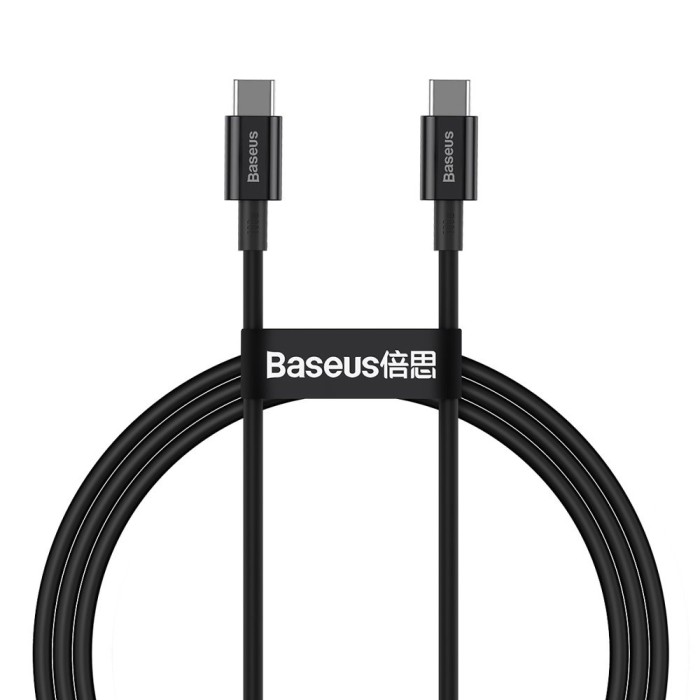 Baseus - Cablu de date (CATYS-B01) - Type-C la Type-C, 100W, 1m - Negru