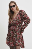 Answear Lab rochie culoarea negru, mini, evazată