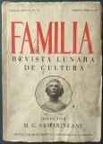 REVISTA FAMILIA NR. 3-4/1937: NUMAR INCHINAT LUI MIHAI EMINESCU: M.G. Samarineanu/Cezar Petrescu/Ion Pillat/Stefan Baciu/Ion Minulescu/C. Miu-Lerca+
