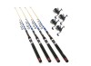 Set 4 lansete telescopice 3.6m si 4 mulinete YC 50, EAST SHARK