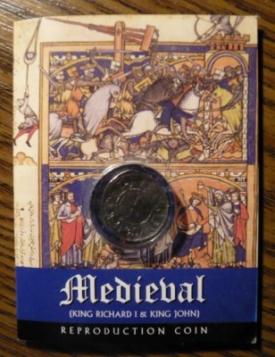 Reproducere moneda medievala - Denier Richard I foto
