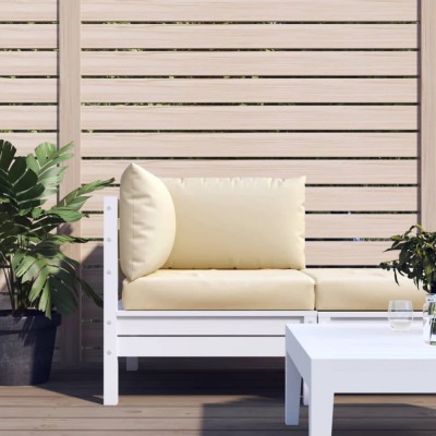 vidaXL Perne de canapea din paleți, 3 buc., bej, material textil foto