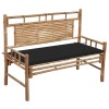 VidaXL Bancă de grădină cu pernă, 120 cm, bambus 3063883