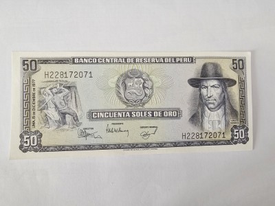 Peru 50 Soles 1977 Noua foto