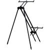 Rod Pod Pescuit Prologic Tri Sky Aluminiu 4 Posturi, Ajustabil 70-128cm, Picioare 30-180cm + Husa