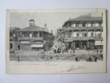 Egipt/Port Said-Strada comerciala,carte postala circulata 1903 la Albona/Istria, Printata