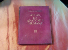 ATLAS DE ANATOMIA HUMANA * Vol. III - R. D. Sinelnikov - MIR,1986, 400 p. foto