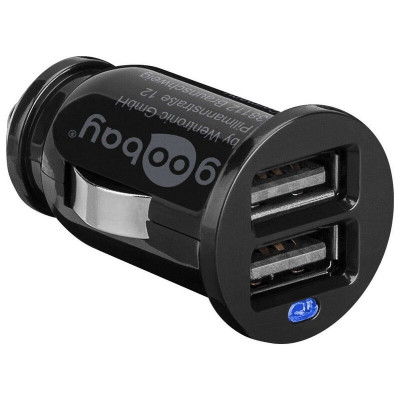 Incarcator Auto USB Dual 12-24V 2.1A Goobay 44177 foto