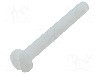 Surub UNC 8-32, poliamida, lungime 31.75mm, cap rotund, pas filet {{Pas filet}}, KEYSTONE - 9349