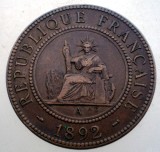 J.192 INDOCHINA FRANCEZA COLONIE 1 CENT 1892 A