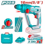 TOTAL - CIOCAN ROTOPERCUTOR - 20V - LI-ION (INCLUDE ACUMULATOR SI INCARCATOR)