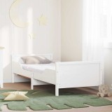 vidaXL Cadru de pat cu saltea cu headboard Alb 80 x 200 cm 3385953