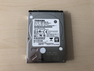 HARD DISK LAPTOP HDD 1000GB 1TB TOSHIBA SATA3 5400rpm 2,5inch 100% VIATA foto