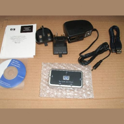 HUB USB 2.0 4-PORT 480MBPS HI-SPEED (External) 348129-001 cu alimentator foto