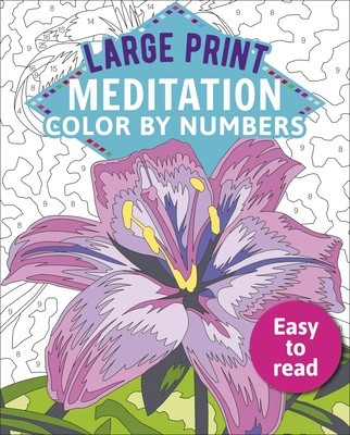 Large Print Meditation Color by Numbers foto