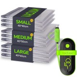 Set 9 saci vacuum cu pompa electrica, VacEase, 3 marimi, 40x40/40x50/40x60 cm, PA+PE