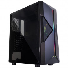 Carcasa Gaming Inter-Tech IT-3306 Cavy, USB 3.0, 120mm LED, Panou transparent foto