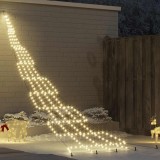 VidaXL Brad de Crăciun LED cu 276 LED Alb cald 511 cm Metal 42018745