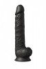 Dildo Thermo Reactive Silicon cu Memorie Dubla Densitate 38 cm Negru