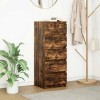 VidaXL Bufetă cu sertare Stejar afumat 37,5x35x99 cm Lemn prelucrat 861764