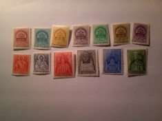 Serie mica Ungaria 1941 - Biserici , 13 valori , (4 val. sarniera) foto