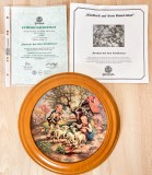 Farfurie + rama + certificat - porzelan Weimar - Copilaria la tara - Oi