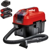 Einhell TE-VC 18/10 Li PXC + Twinpack CB + 4514095 - Aspirator 90 mbar + Set 2 acumulatori si incarcator Li-Ion 18 V 2.5 Ah