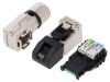 Mufă RJ45 8P8C Cat 6a Ecranat Aurit