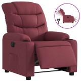 Cumpara ieftin Fotoliu rabatabil electric, rosu vin, material textil