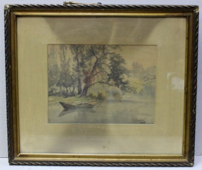BARCA PE LAC E. DUPUIS 1908 foto
