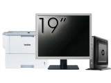 Pachet Calculator Second Hand HP T520 Mini PC, AMD GX-215JJ 1.50GHz, 4GB DDR3, 32GB Flash + Monitor 19&amp;quot; &amp; Imprimanta Brother HL-L6300DW NewTechno