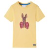 Tricou pentru copii cu m&acirc;neci scurte, galben, 116 11881, vidaXL