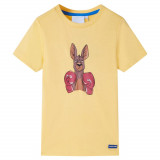 Tricou pentru copii cu m&acirc;neci scurte, galben, 116