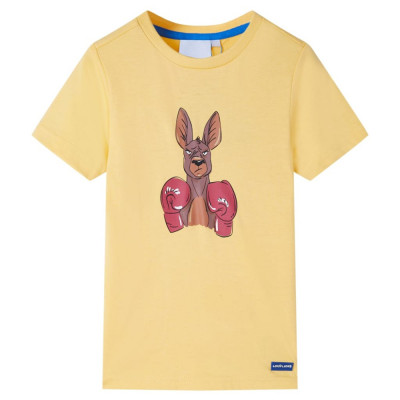 Tricou pentru copii cu maneci scurte, galben, 116 GartenMobel Dekor foto