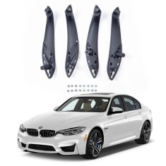 Set 4 Manere interiore portiere pentru BMW Seria 3 F30 F80 F31 F32 F34 F35 - Negru foto