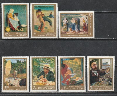Ungaria 1967 - Picturi din Galeriile Nationale 7v MNH foto