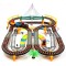 Set Joc Pista de Curse 2-in-1 cu Masina si Trenulet